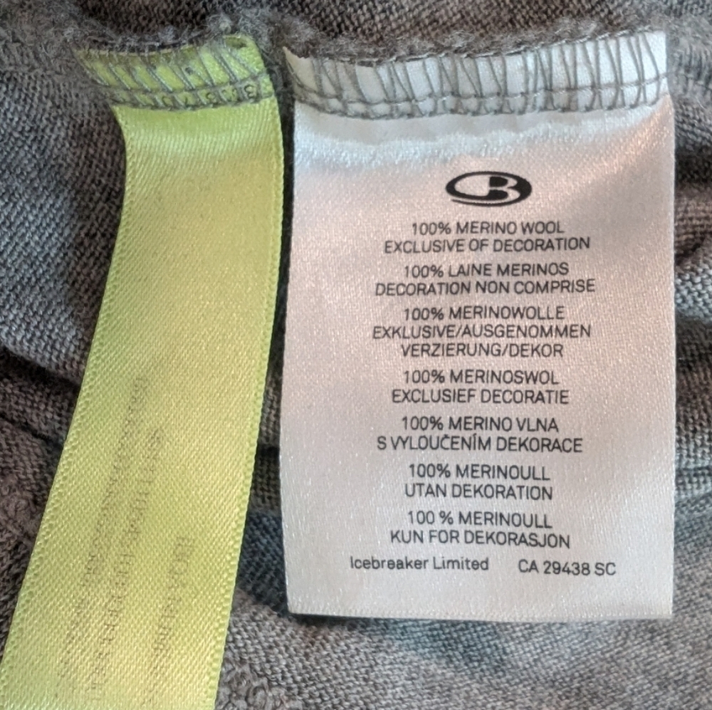 Icebreaker Merino Wool Hoodie Womens Small Grey Outdoors - Picture 12 of 14